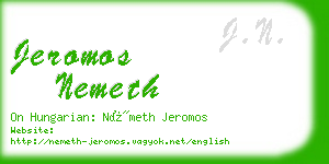 jeromos nemeth business card